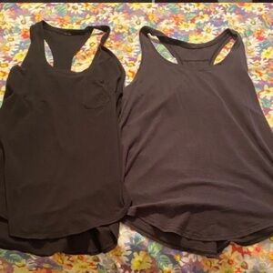 lululemon athletica Charcoal Racerback Tank Tops